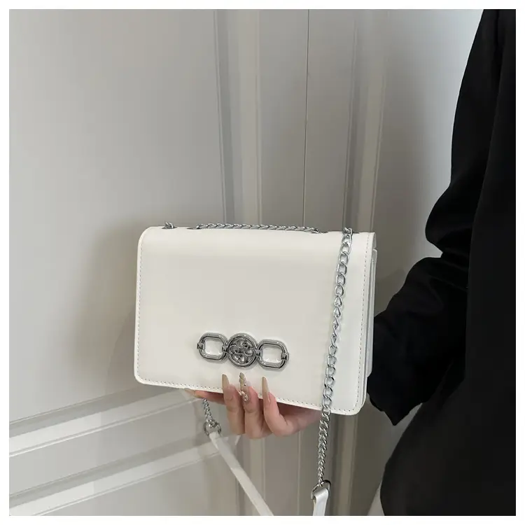 Elegant Black Shoulder Crossbody Bag with Chain Strap — feature 13