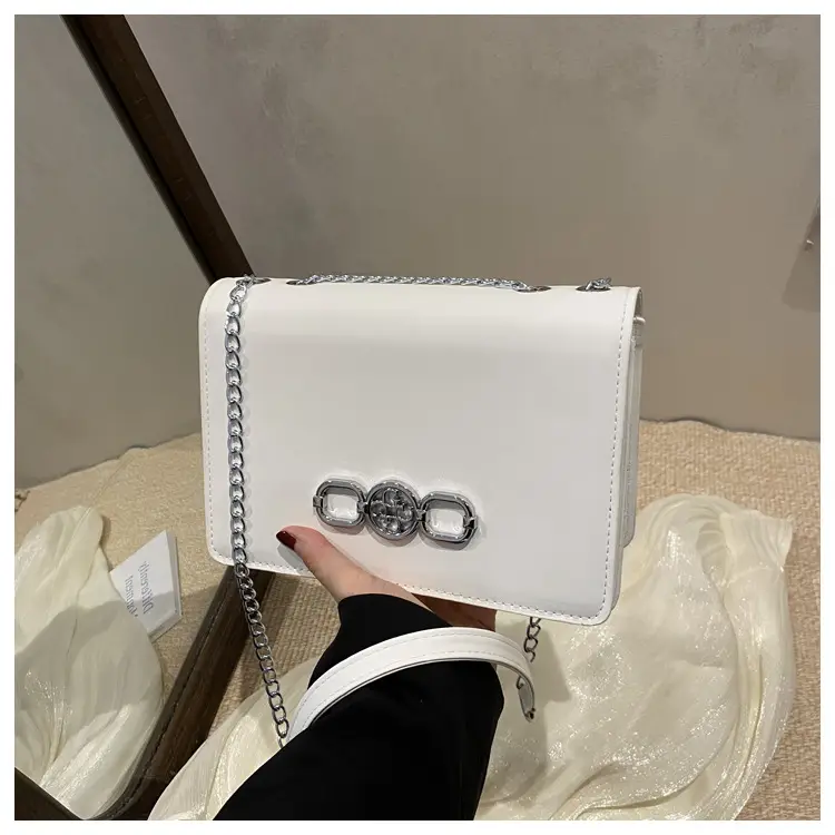 Elegant Black Shoulder Crossbody Bag with Chain Strap — feature 23