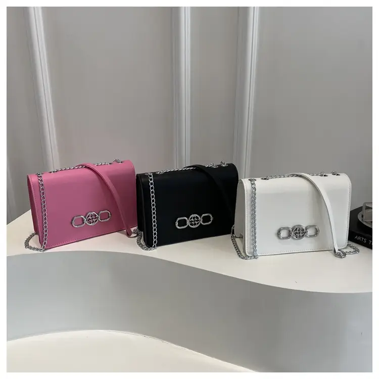 Elegant Black Shoulder Crossbody Bag with Chain Strap — feature 24