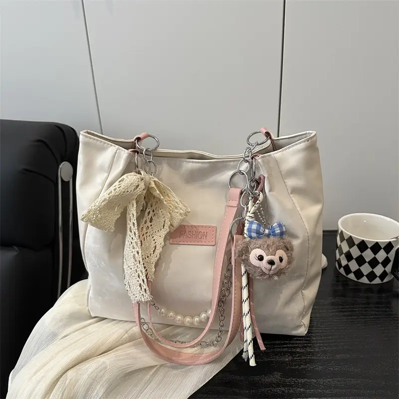 Splicing Large Capacity Chain Bag for College Students - Image 4