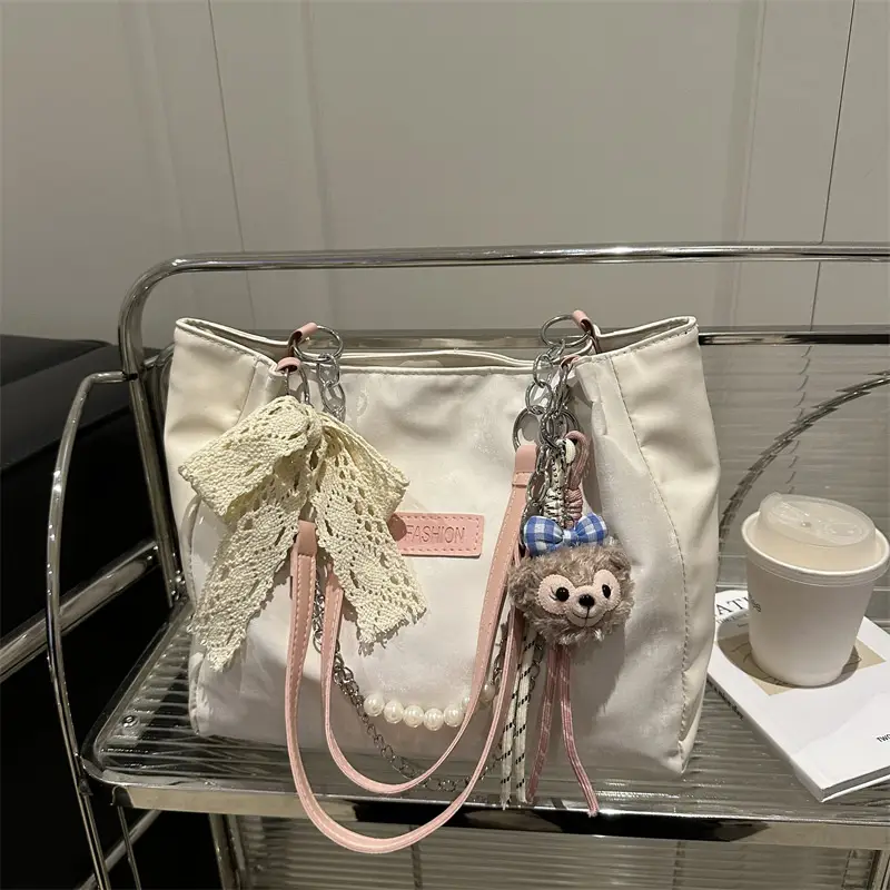 Splicing Large Capacity Chain Bag for College Students - Image 5
