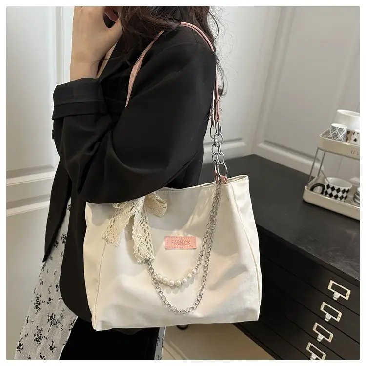 Splicing Large Capacity Chain Bag for College Students — feature 15