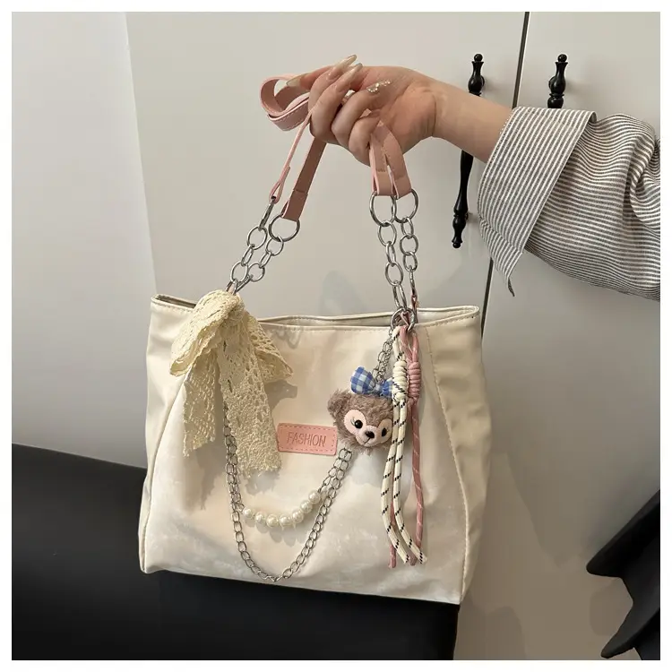 Splicing Large Capacity Chain Bag for College Students — feature 16