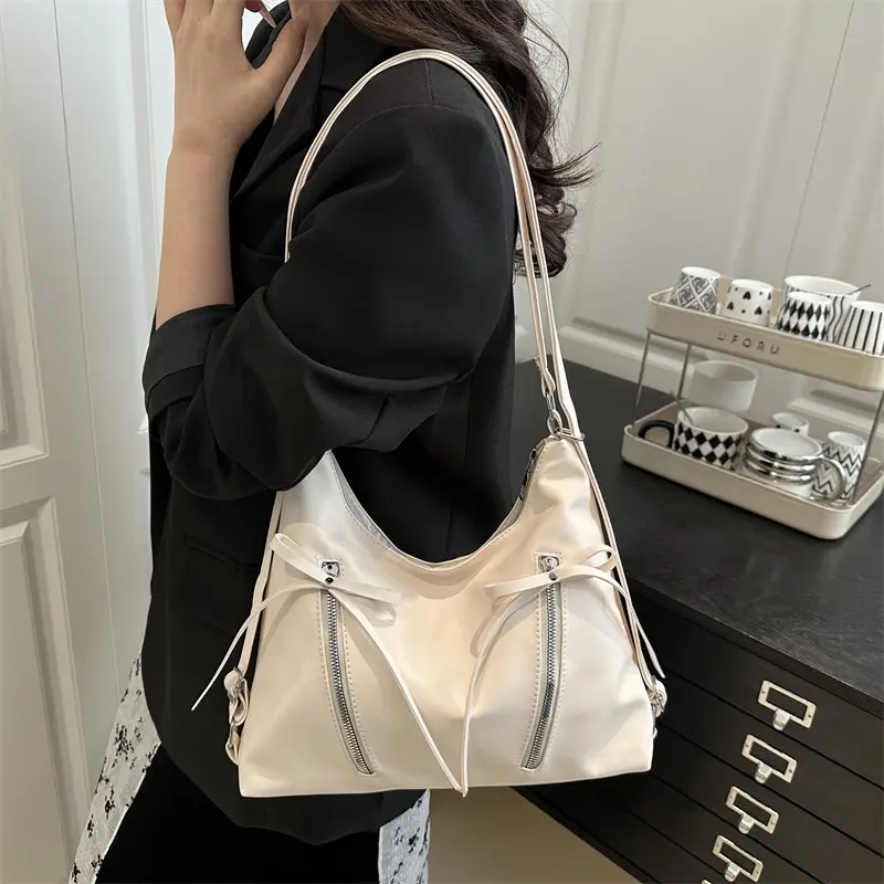 Women's Light Blue Korean Style Shoulder Crossbody Tote Bag