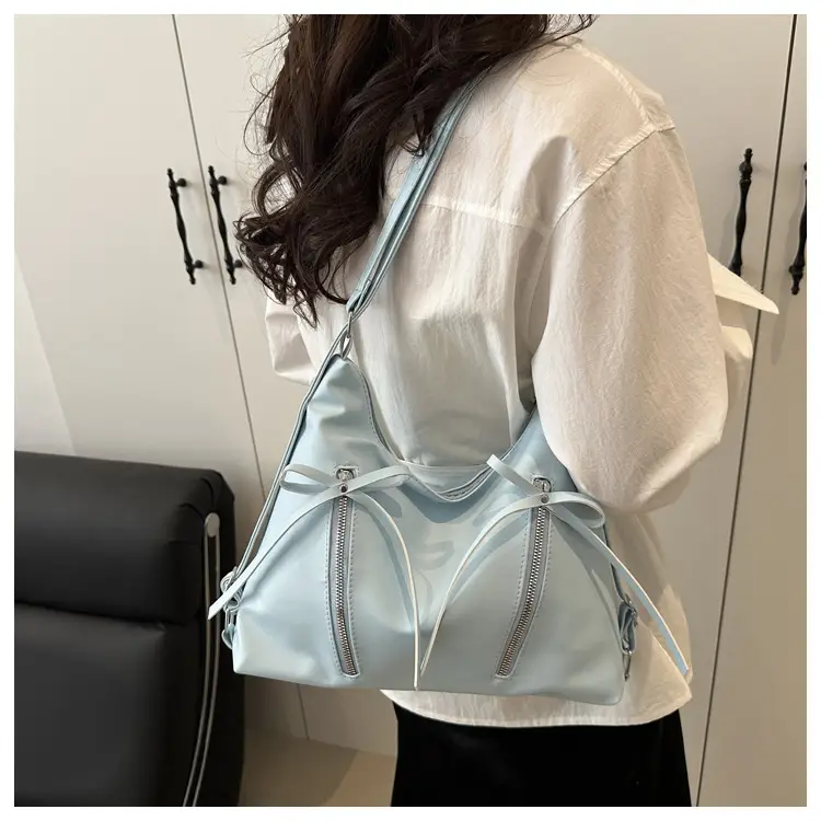 Women's Light Blue Korean Style Shoulder Crossbody Tote Bag — feature 14