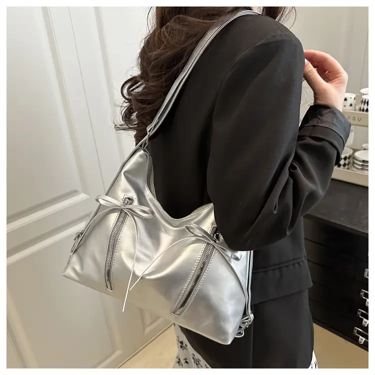 Women's Light Blue Korean Style Shoulder Crossbody Tote Bag — feature 8