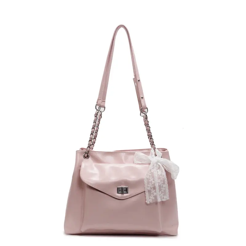 Women's Large Capacity Beige Chain Shoulder Bag 2025