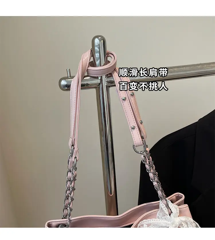 Women's Large Capacity Beige Chain Shoulder Bag 2025 — feature 4