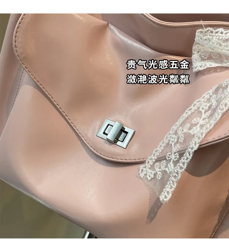 Women's Large Capacity Beige Chain Shoulder Bag 2025 — feature 5