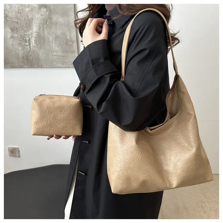 Black PU Leather Vintage Tote Bag for Women 2025 — feature 16