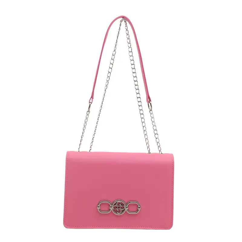 Pink Korean Fashion Chain Crossbody Bag for Women - Image 8