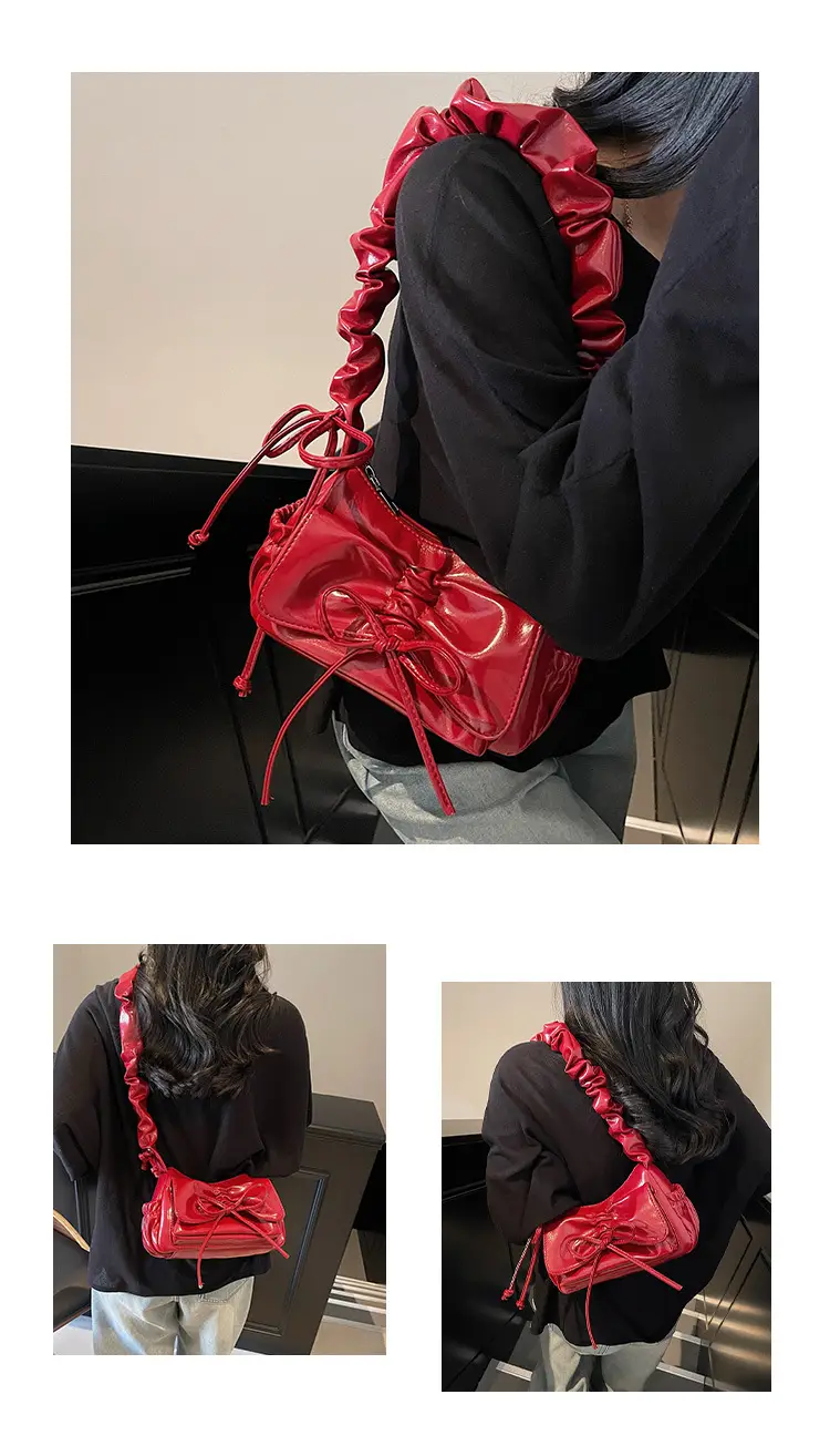 Silver Pleated Shoulder Crossbody Bag for Women — feature 12