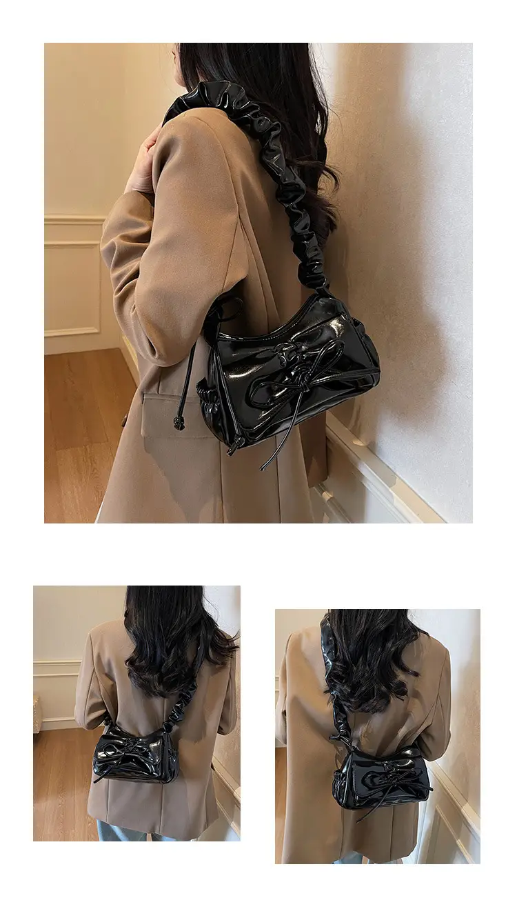 Silver Pleated Shoulder Crossbody Bag for Women — feature 14