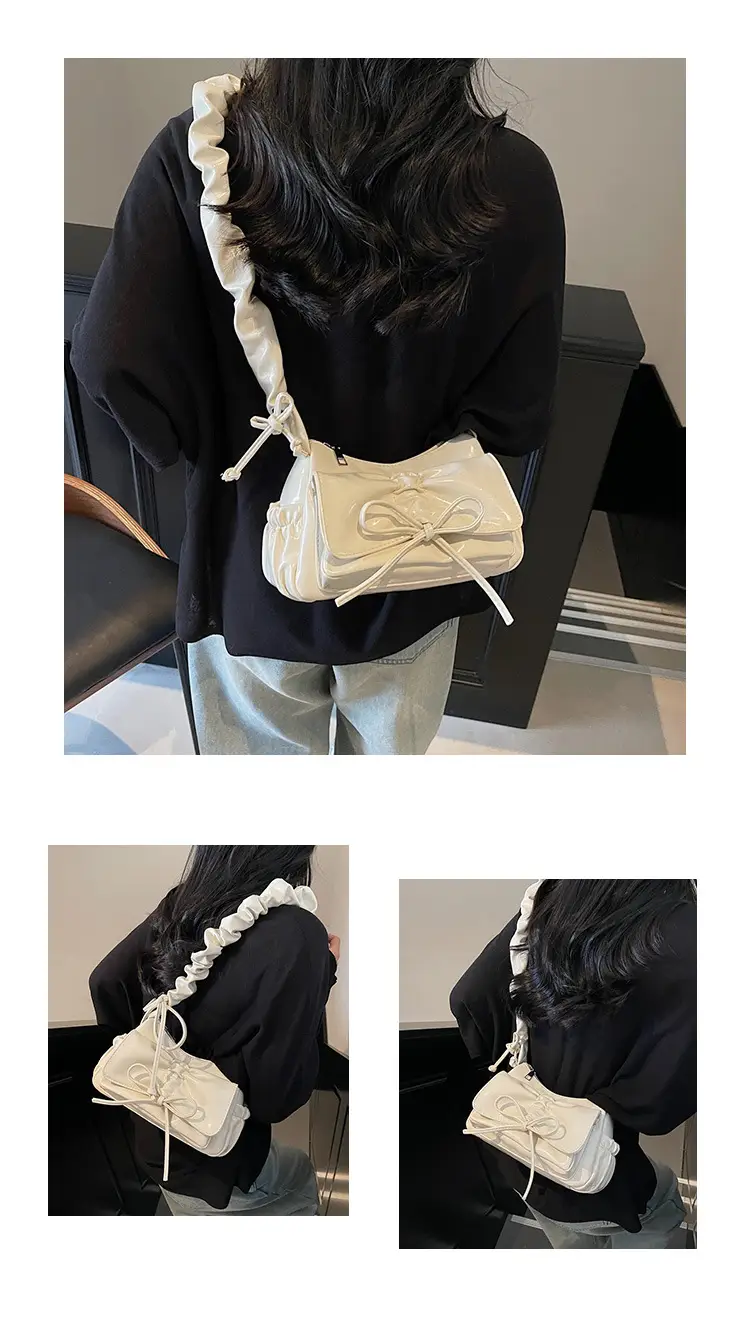 Silver Pleated Shoulder Crossbody Bag for Women — feature 15