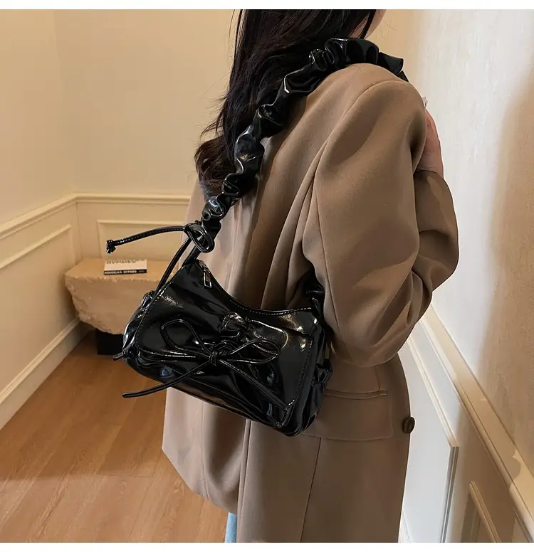 Silver Pleated Shoulder Crossbody Bag for Women — feature 22