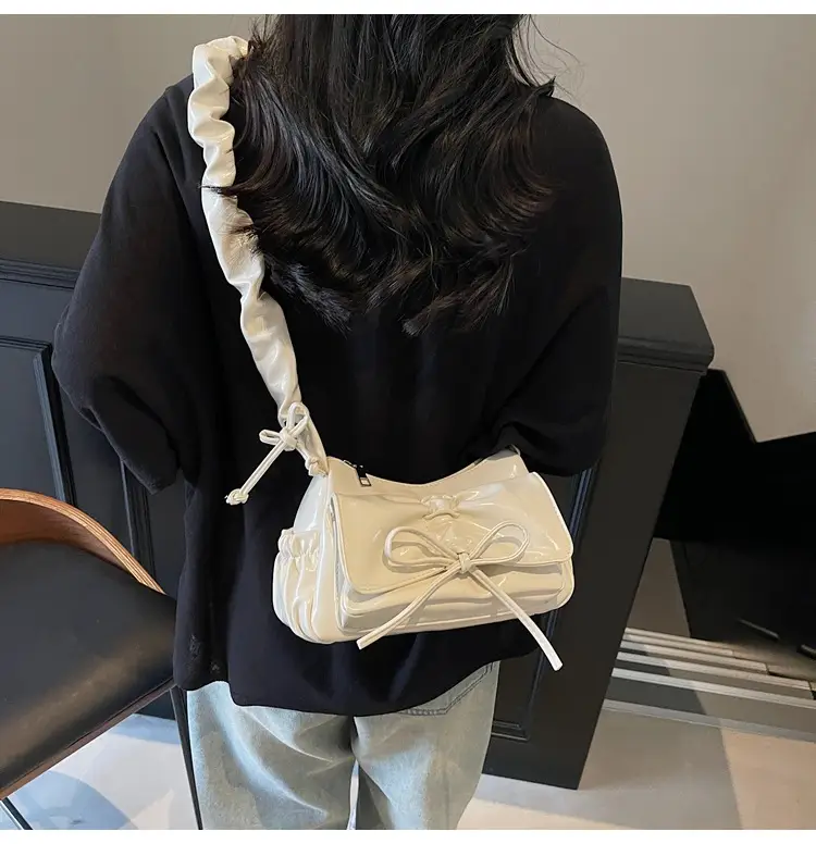 Silver Pleated Shoulder Crossbody Bag for Women — feature 25
