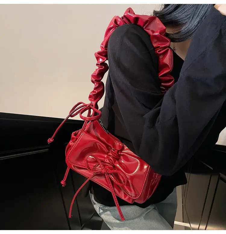 Silver Pleated Shoulder Crossbody Bag for Women — feature 28