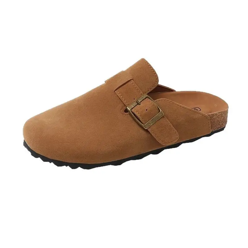 Platform Bocken Shoes Slip-on Baotou Half Slippers Women's Outer Wear 2025 New Spring and Autumn Height Increasing Lazy Bocken Shoes - Image 8