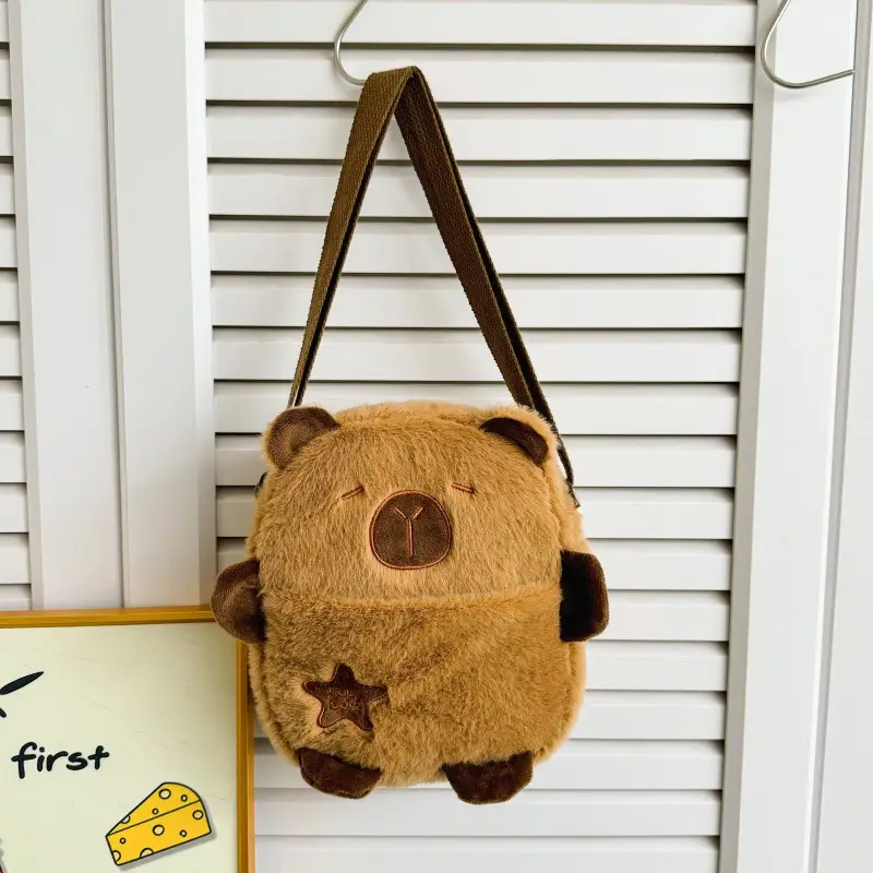 Cute Bear Plush Shoulder Bag for Girls Kids - Image 2
