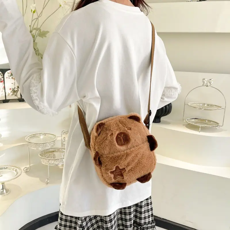 Cute Bear Plush Shoulder Bag for Girls Kids - Image 4