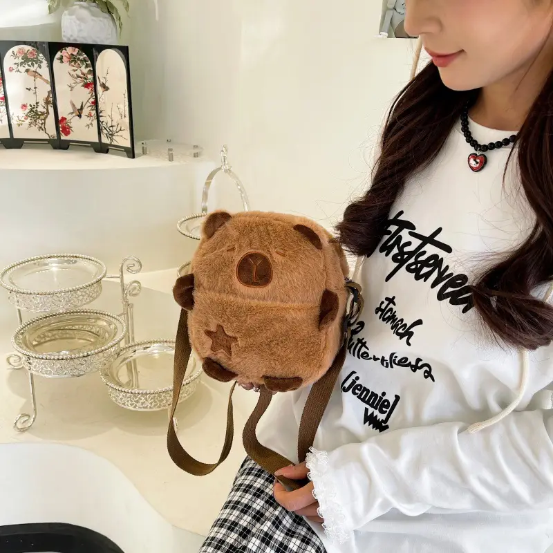 Cute Bear Plush Shoulder Bag for Girls Kids - Image 5