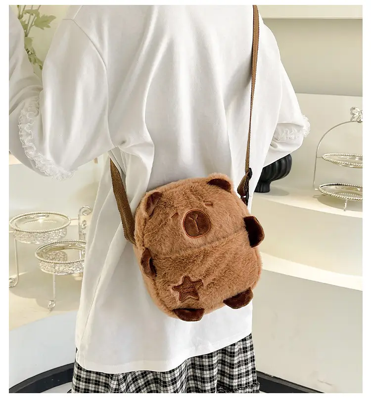Cute Bear Plush Shoulder Bag for Girls Kids — feature 1