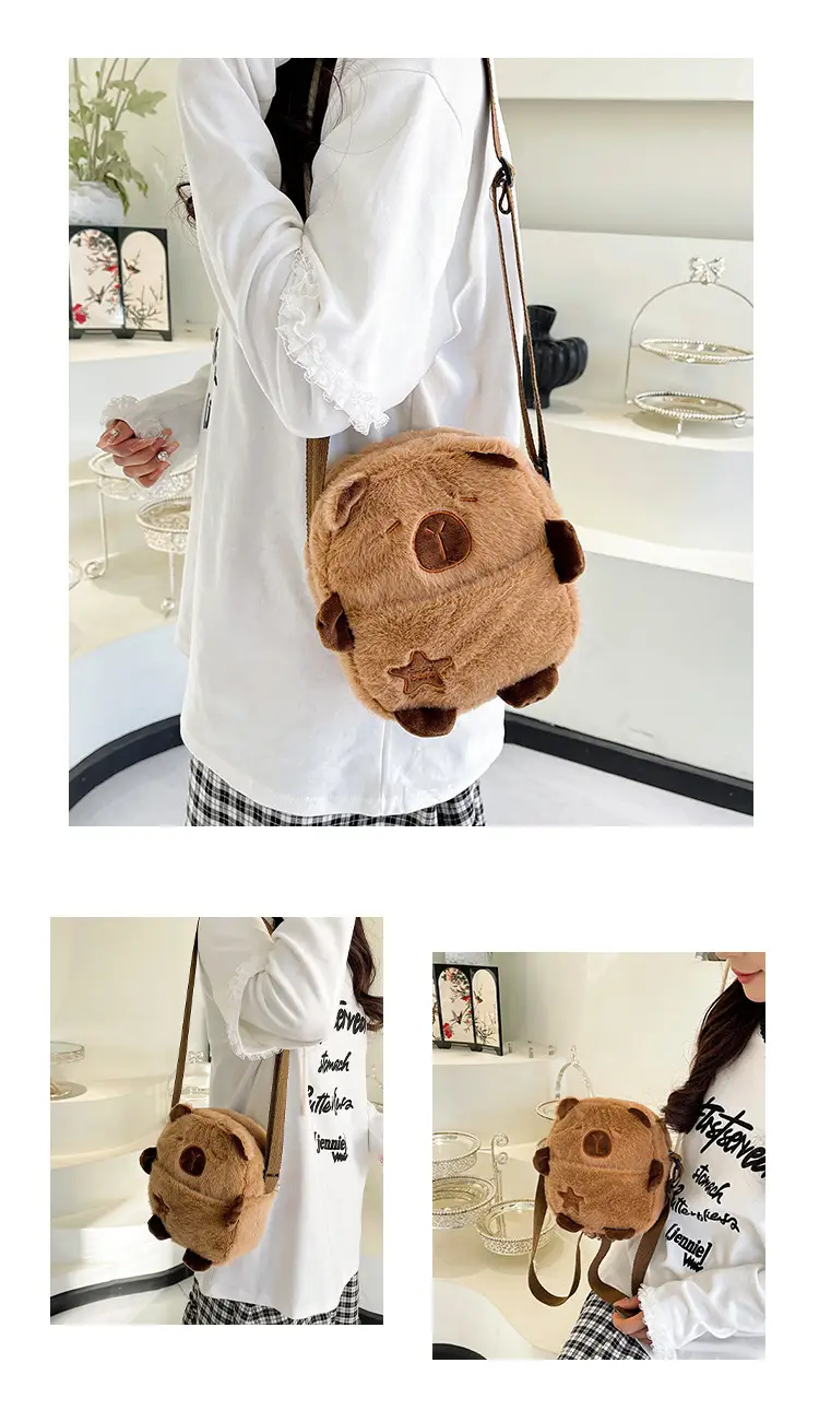 Cute Bear Plush Shoulder Bag for Girls Kids — feature 9