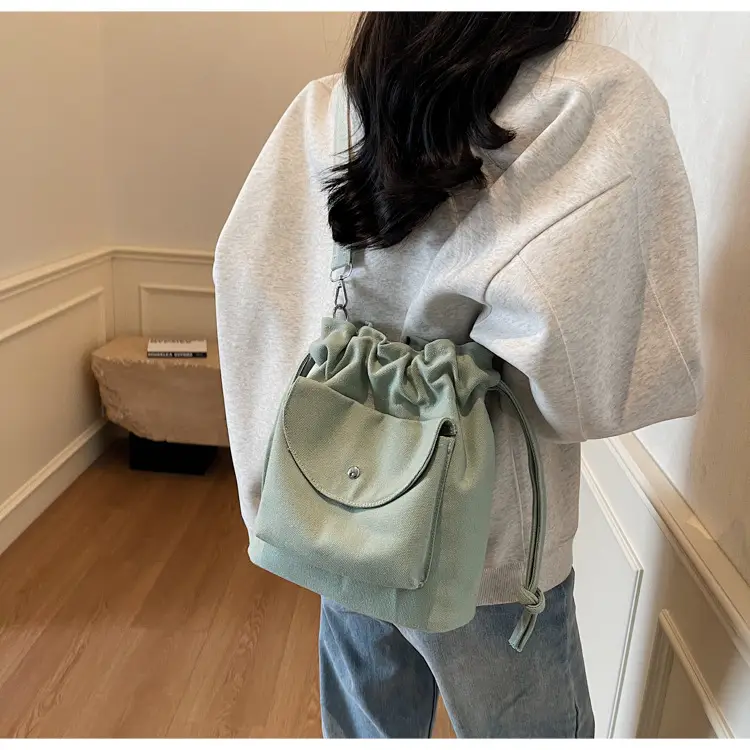 Women's Pleated Shoulder Messenger Bag Tan 2025 — feature 18