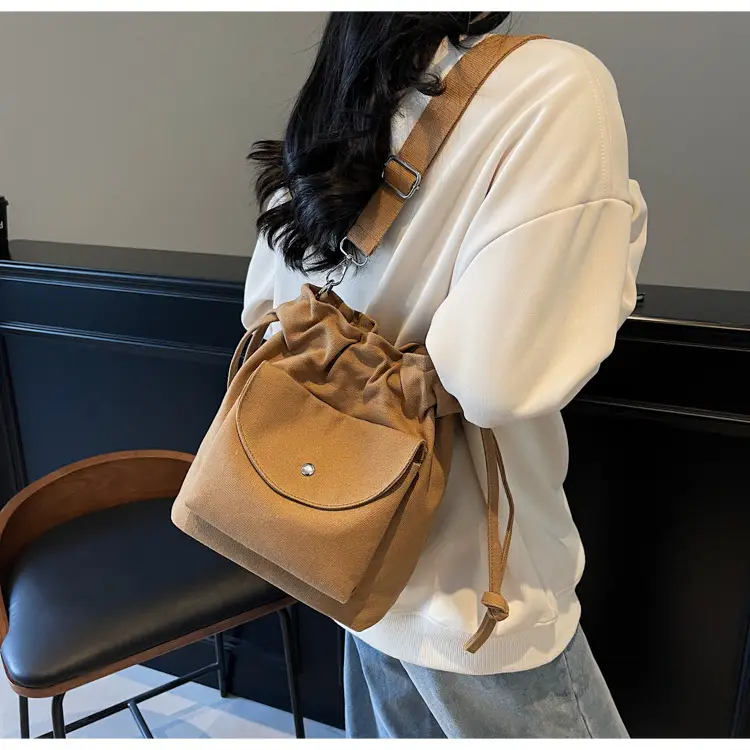 Women's Pleated Shoulder Messenger Bag Tan 2025 — feature 9