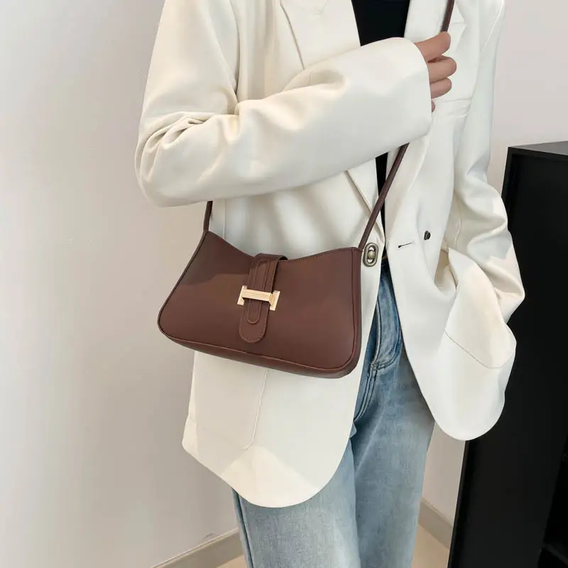Women's Retro Casual Crossbody Bag Brown White 2025 - Image 8