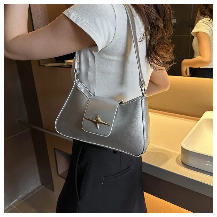 2025 Summer Shoulder Bag Black Four Corner Star Women — feature 15