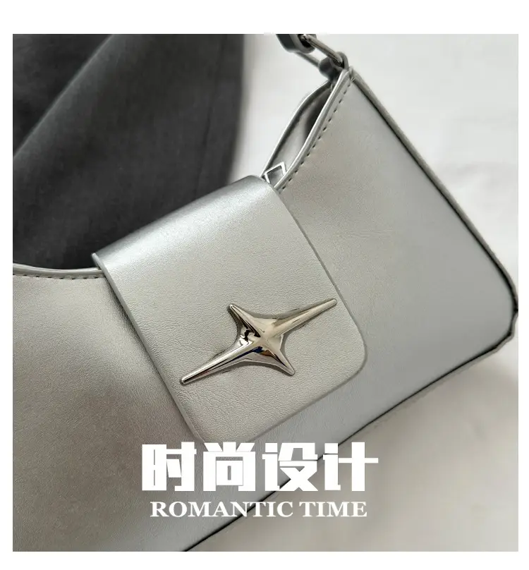 2025 Summer Shoulder Bag Black Four Corner Star Women — feature 4