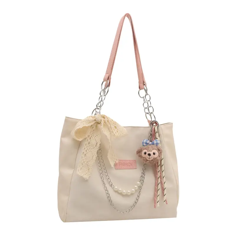 Pearl Pearl Chain Silk Scarf Bag 2025 Spring Fashion Commuter - Image 7