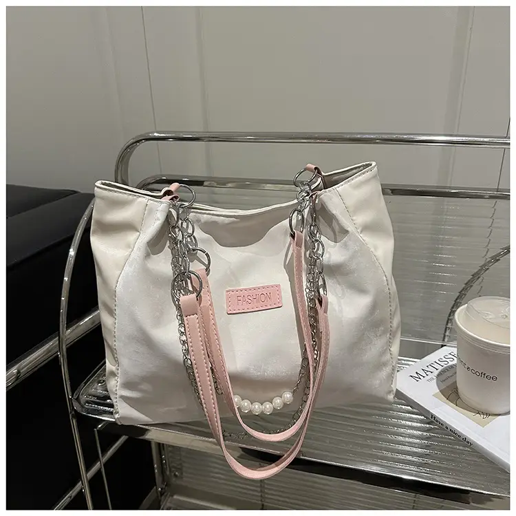 Pearl Pearl Chain Silk Scarf Bag 2025 Spring Fashion Commuter — feature 15