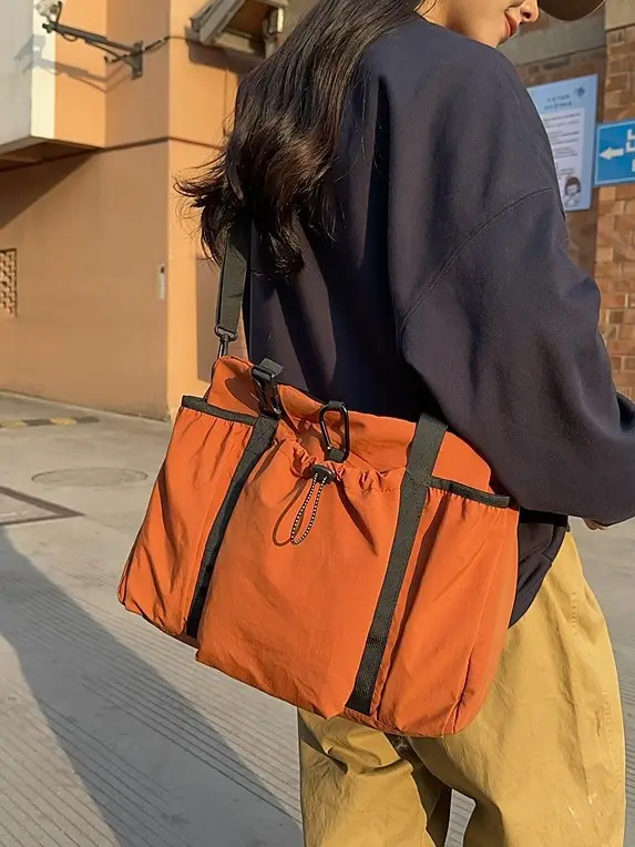 Orange Crossbody Bag for Women 2025 New Nylon Luggage - Image 7