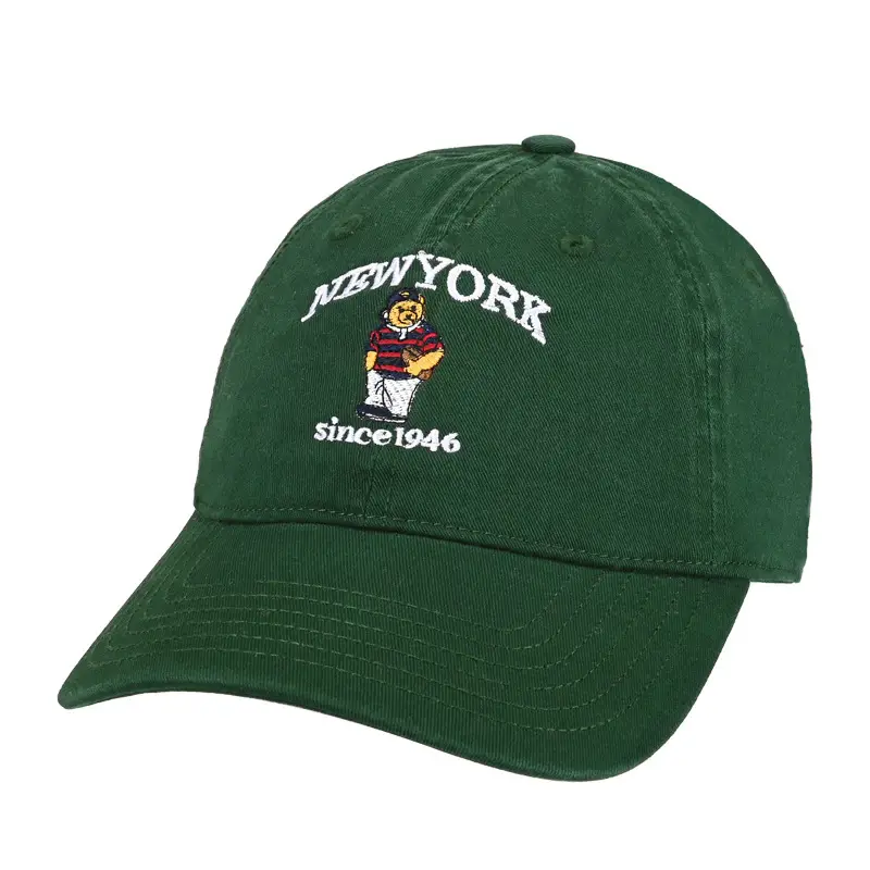 Vintage New York Baseball Cap Green Denim 1946