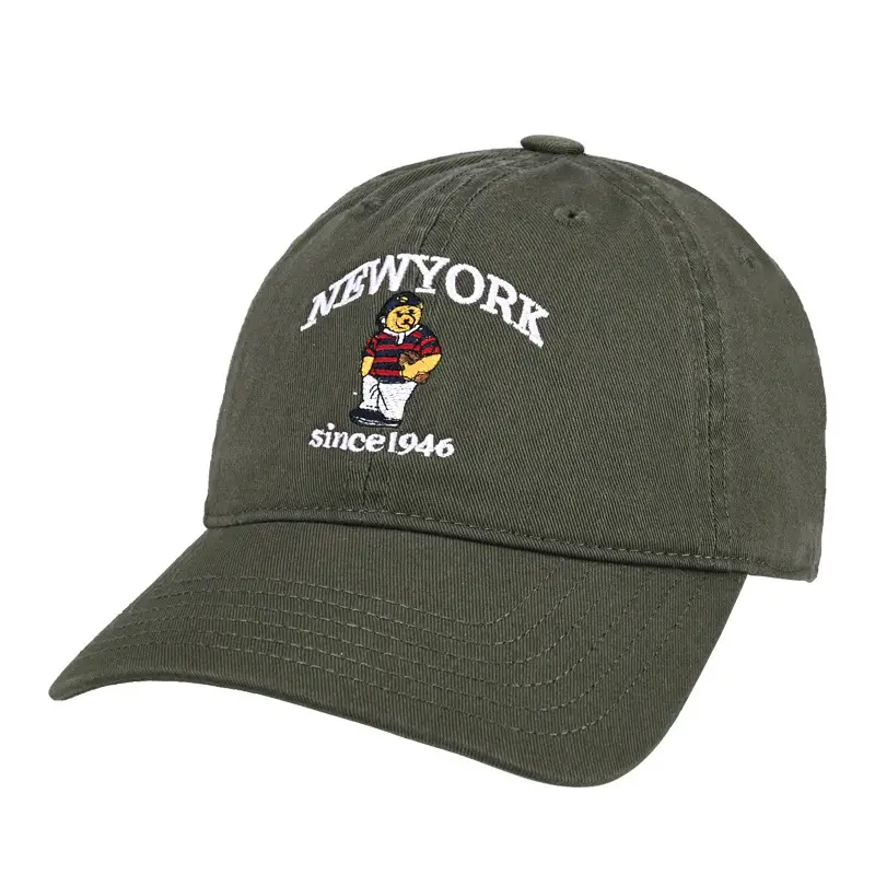 Vintage New York Baseball Cap Green Denim 1946
