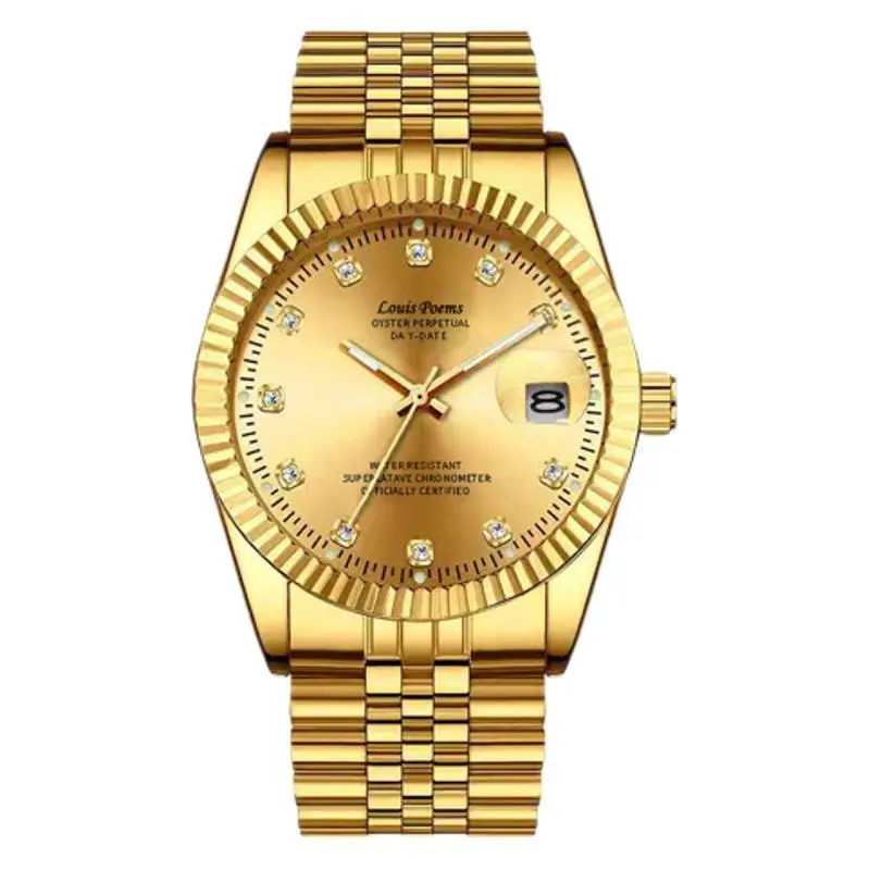 Tuhao Gold Mechanical Watch with Diamond Dial - Image 7