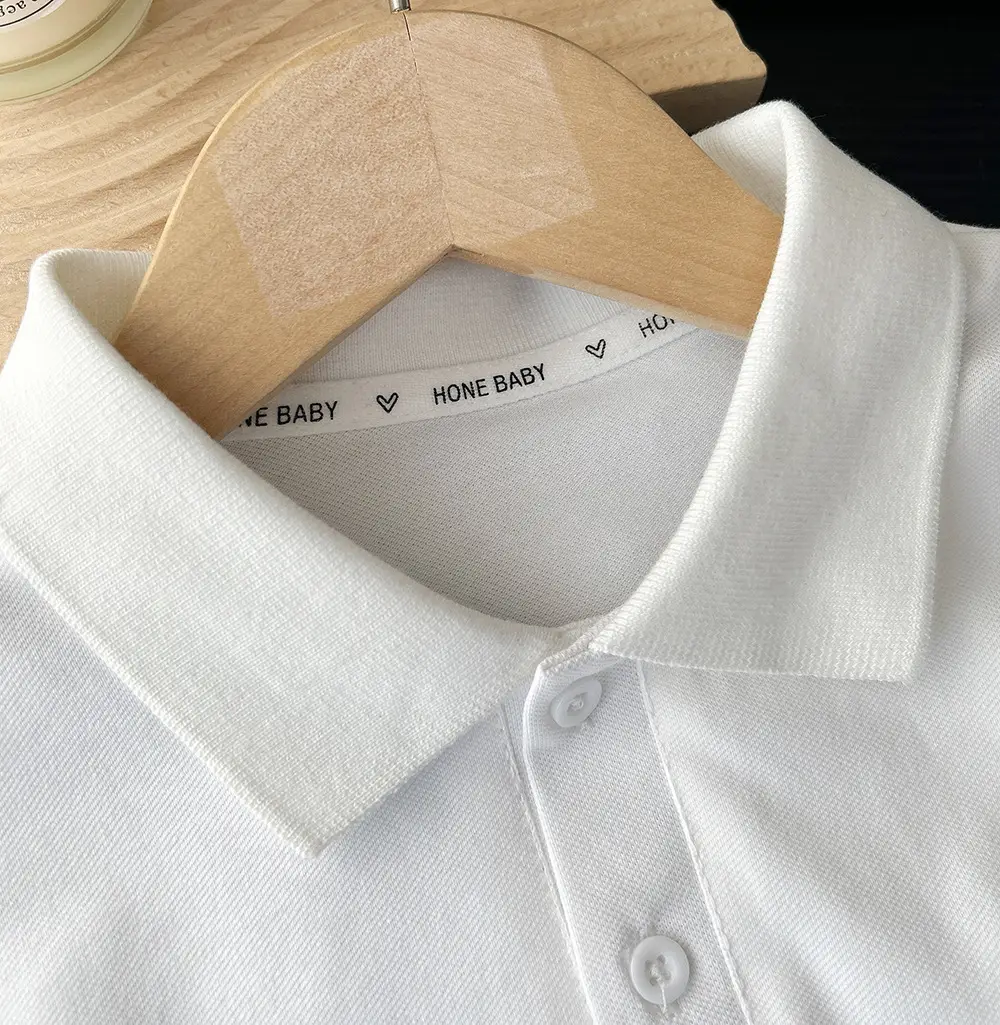 2025 Boys Polo T-Shirt White Short Sleeve β feature 6