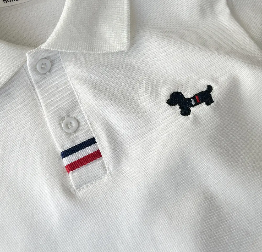 2025 Boys Polo T-Shirt White Short Sleeve β feature 7