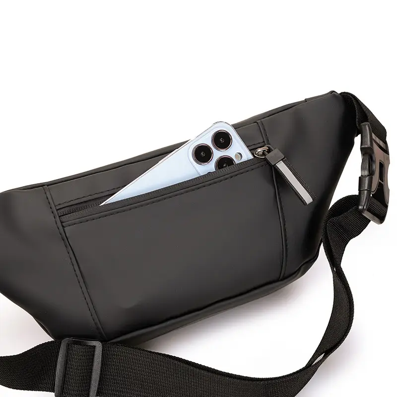 Men's Crossbody Phone Bag Black Large Capacity - Image 6