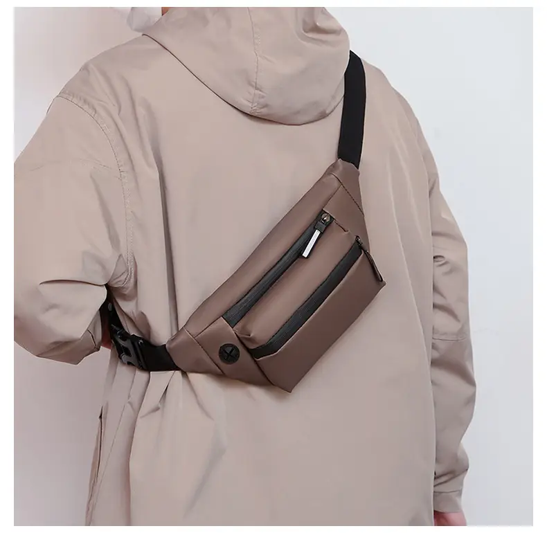 Men's Crossbody Phone Bag Black Large Capacity — feature 27