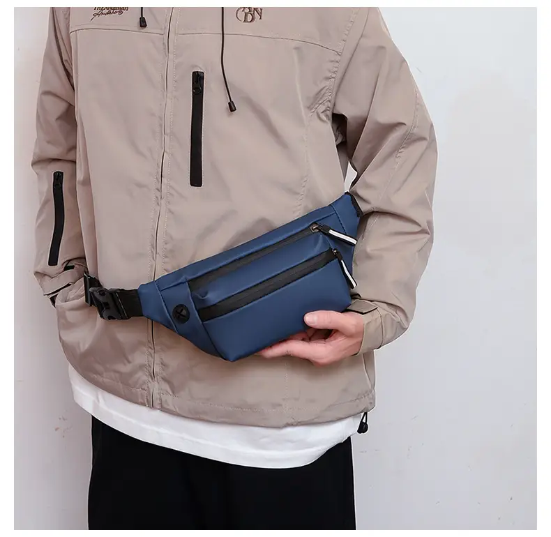 Men's Crossbody Phone Bag Black Large Capacity — feature 29