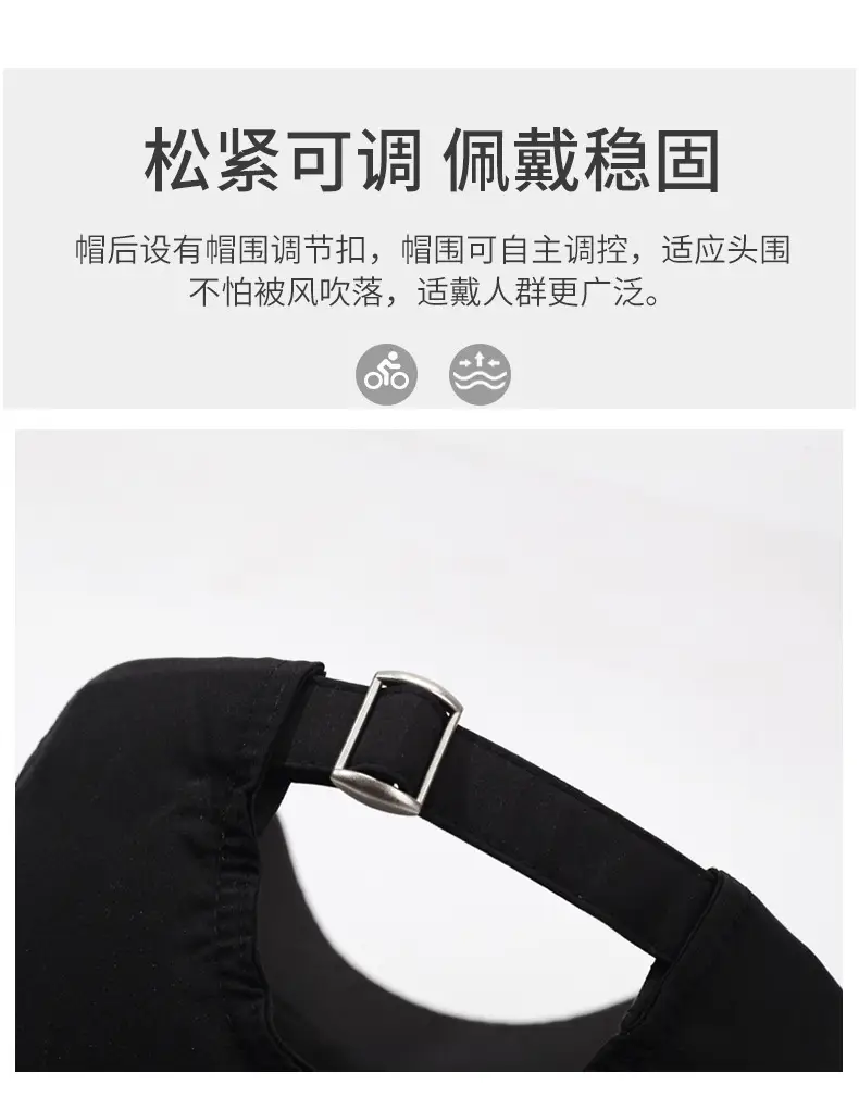 Black Unisex Running Cap with TKZENG Logo — feature 4