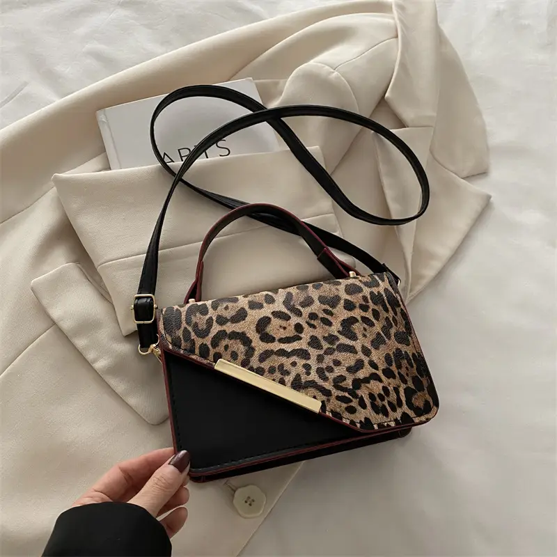 Leopard Print Shoulder Bag Red Leather 2025 - Image 2