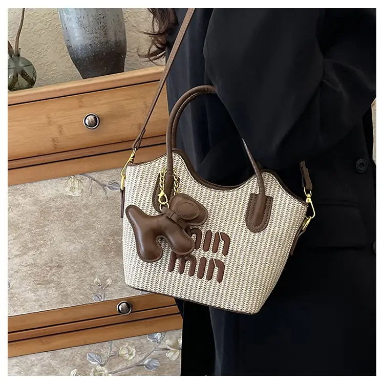 Trendy Blue Printed Bucket Bag for Women — feature 16