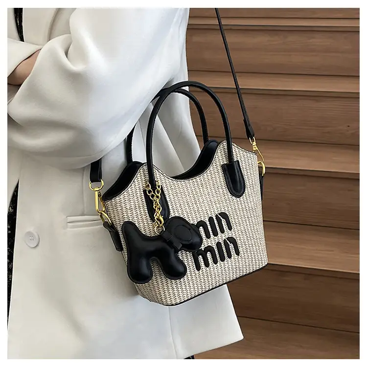 Trendy Blue Printed Bucket Bag for Women — feature 19