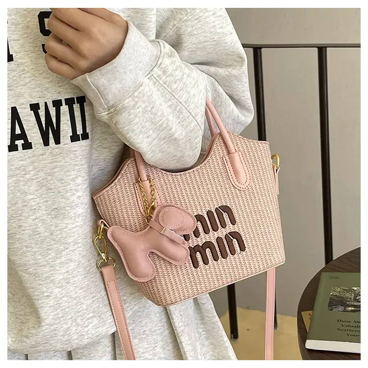 Trendy Blue Printed Bucket Bag for Women — feature 20