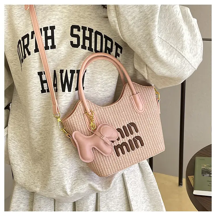 Trendy Blue Printed Bucket Bag for Women — feature 21