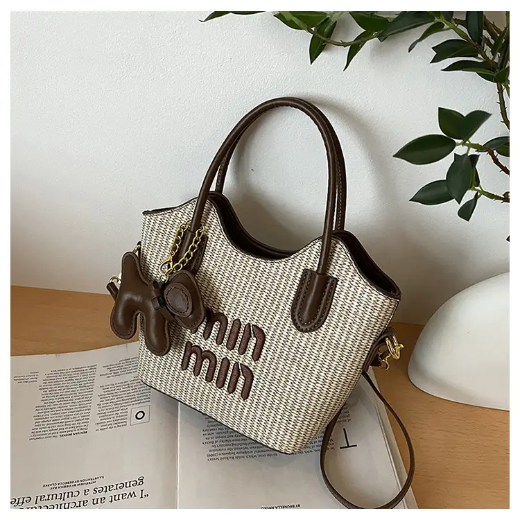 Trendy Blue Printed Bucket Bag for Women — feature 26
